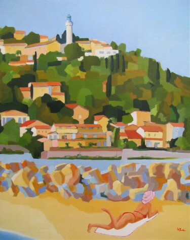 Baigneuse au pied du mont Saint-Clair.