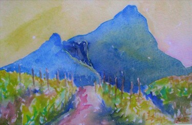 Vignoble du Pic Saint-Loup vers Valflaunès.